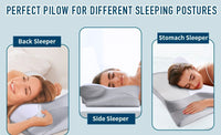 Almohada cervical viscoelástica diseño mariposa GRIS